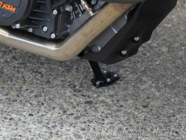 installed altrider side stand foot for the ktm 1290 super adventure silver 5