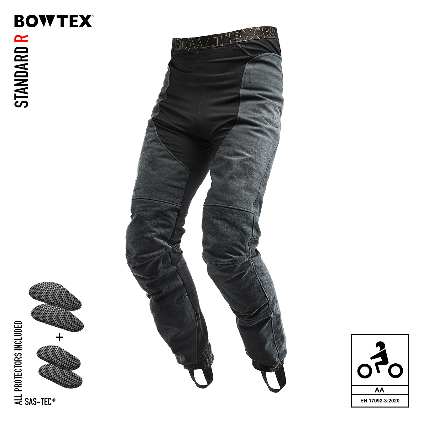 Bowtex® Leggings Black. Full Dupont™ Kevlar® Fiber • Mc-traveler